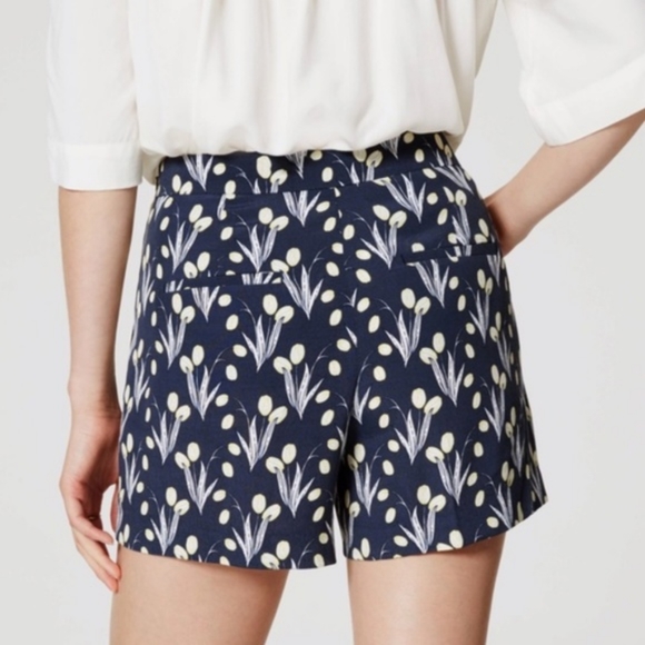 LOFT Valley Floral High Waist Shorts - Picture 2 of 12
